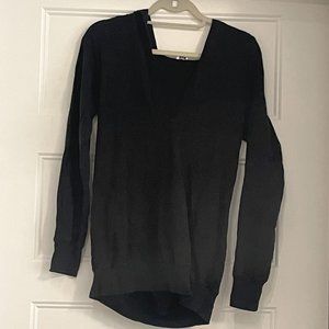 SPLENDID Black Deep V-Neck Sweatshirt